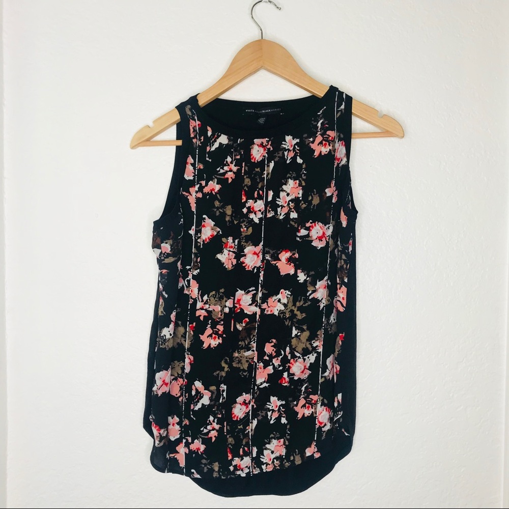 White House Black Market | Career Floral Top XS